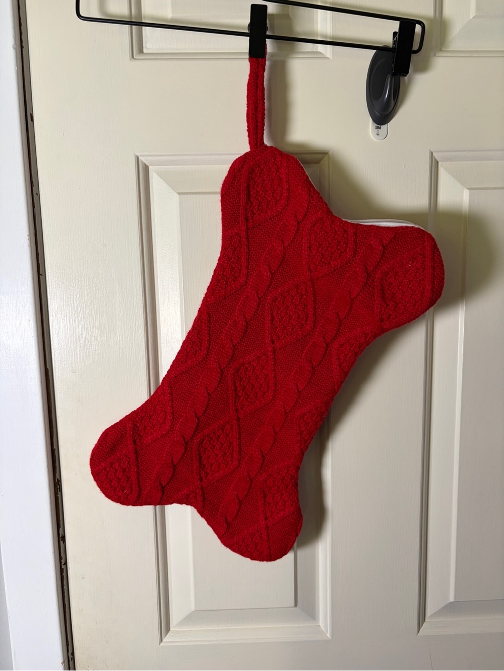Red Knit Holiday Stocking For Dog